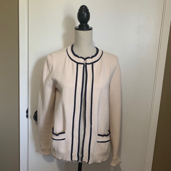 Marc Jacobs Cardigan Medium Ivory Blue Knit